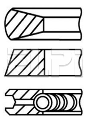 Set segmenti piston LP182 2636 STD ELPI
